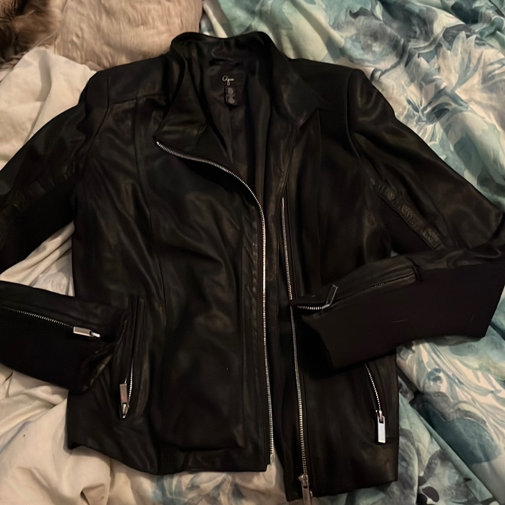 Agua 100% leather jacket size XS black